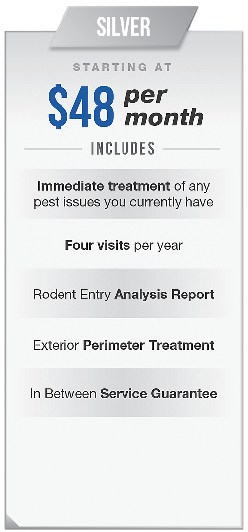 Silver Home Service Plan starting at 48 dollars per month