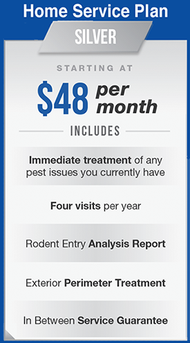 Silver Home Service Plan starting at 48 dollars per month